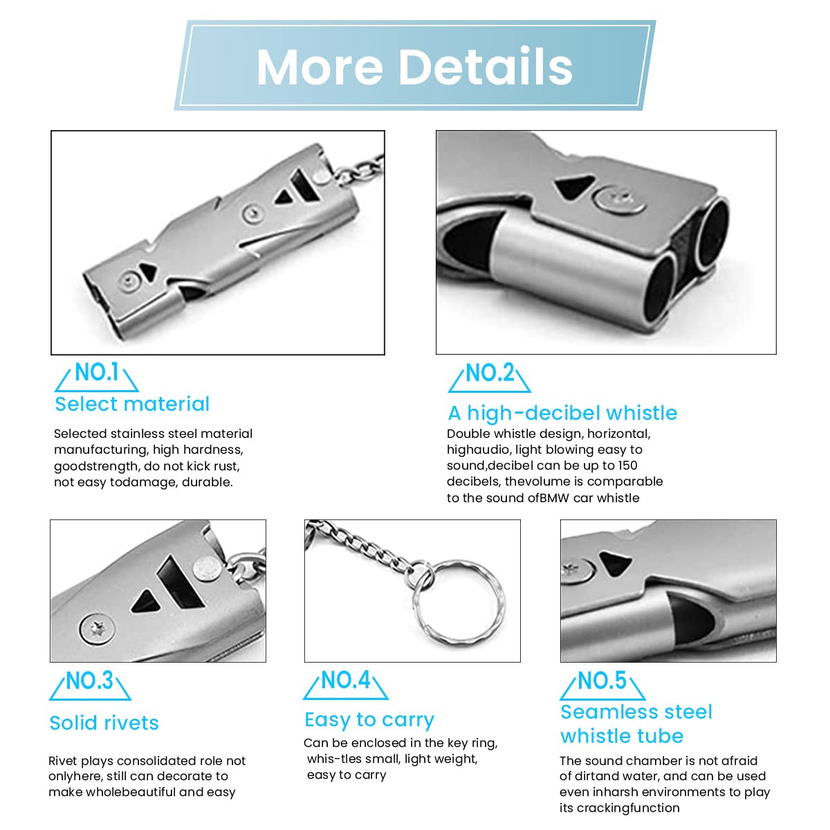 ZIBUYU® 2pcs Emergency Whistles Lifeguard Safety Whistle with Keychain, Kids Rescue Signaling Loud Survival Whistle for Outdoor, Hiking, Camping Hunting, Fishing Boating ZIBUYU® 2pcs Emergency Whistles Lifeguard Safety Whistle with Keychain, Kids Rescue Signaling Loud Survival Whistle for Outdoor, Hiking, Camping Hunting, Fishing Boating